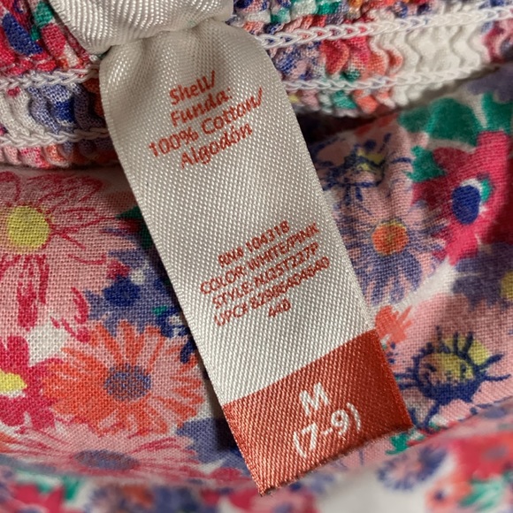 No Boundaries Y2K Babydoll Floral Strapless Mini Dress Cottagecore Hippie Size M - Picture 6 of 6